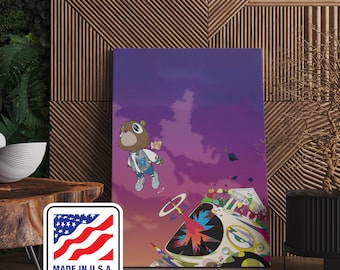 Toile de couverture d'album de remise des diplômes, impression d'album de remise de diplômes, affiche de pochette d'album, décoration de rappeur, affiche de musique, oeuvre d'art murale encadrée