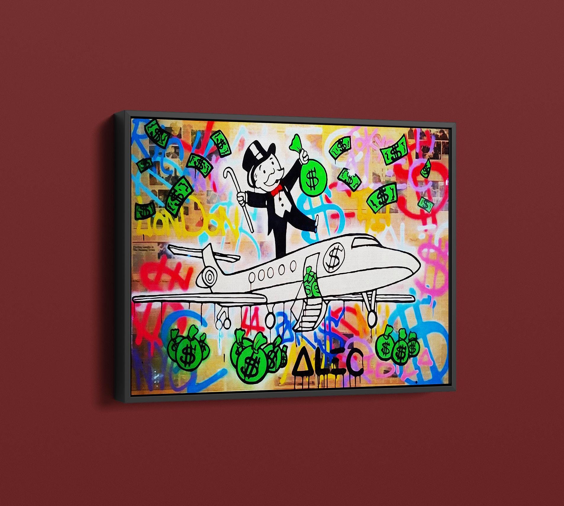 Alec Monopoly Pop Art, Modern Street Art Canvas Paintings on the Wall ...