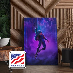 Spiderman Verse Miles Morales Canvas Wall Art, Miles Morales Canvas,Spiderman Canvas Print ,Spiderman Poster,Marvel Poster,Gift for Kids