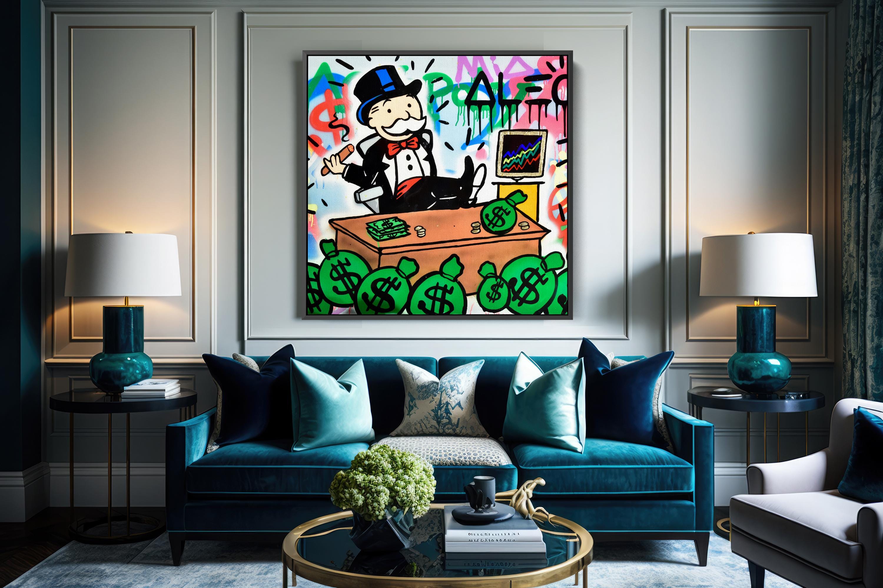 Monopoly Pop Art Canvas Wall Art, Luxury Painting Fashion Prints ...