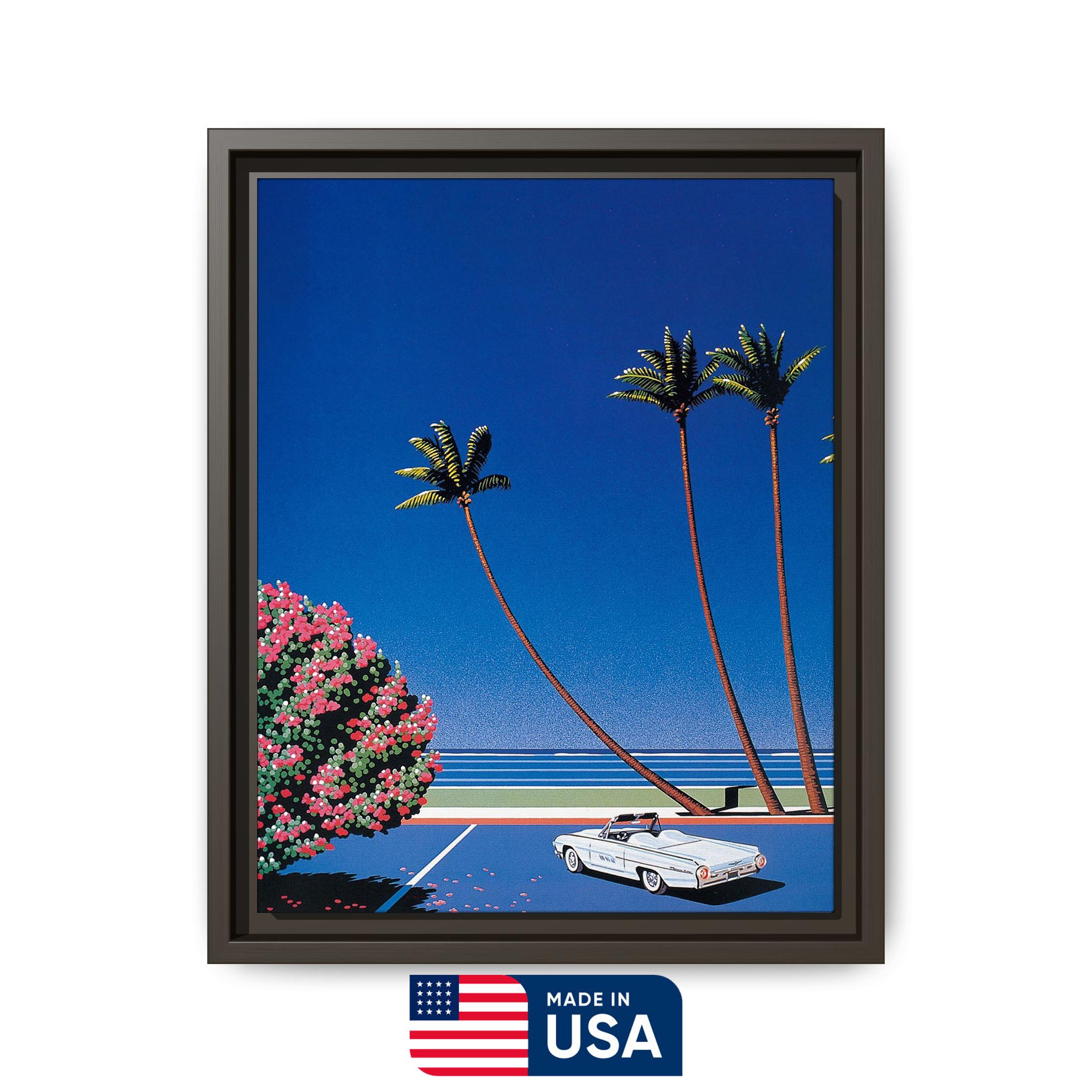 Miami Beach 1980s Retro Hiroshi Nagai Canvas Wall Art or Poster - Etsy