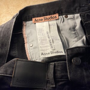 Acne Studios 2021M Regular Fit Baggy Wide-leg Jeans Vintage Black size 34 image 3