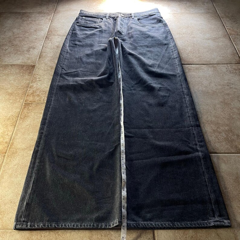 Acne Studios 2021M Regular Fit Baggy Wide-leg Jeans Vintage Black size 34 image 8