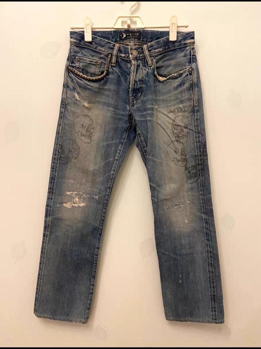 Hysteric Glamour Studded Jeans - Etsy