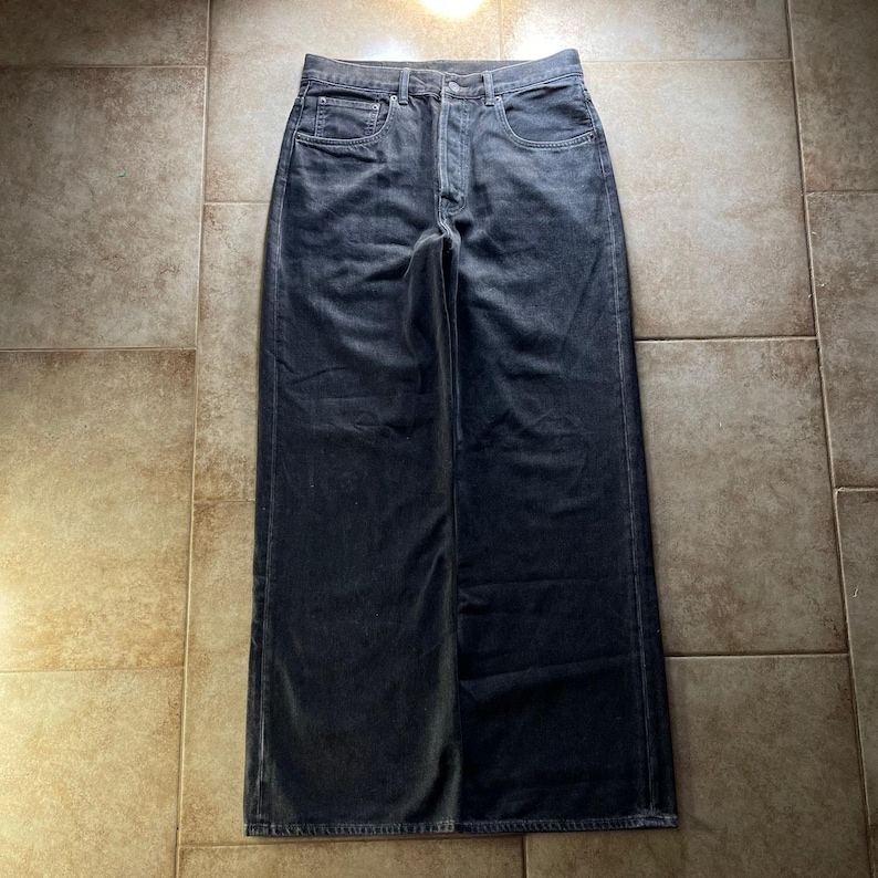 Acne Studios 2021M Regular Fit Baggy Wide-leg Jeans Vintage Black size 34 image 1