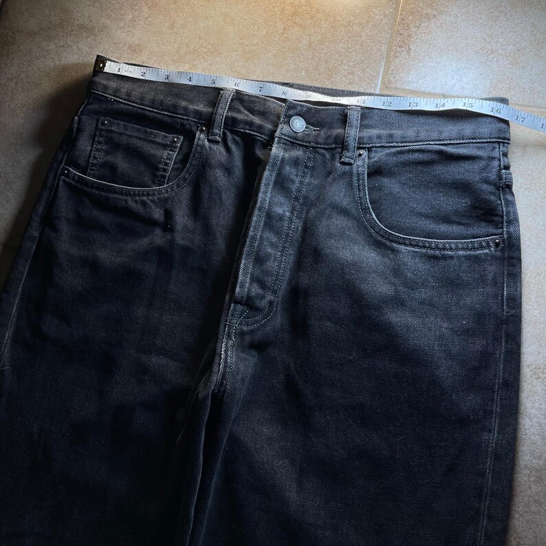 Acne Studios 2021M Regular Fit Baggy Wide-leg Jeans Vintage Black size 34 image 6