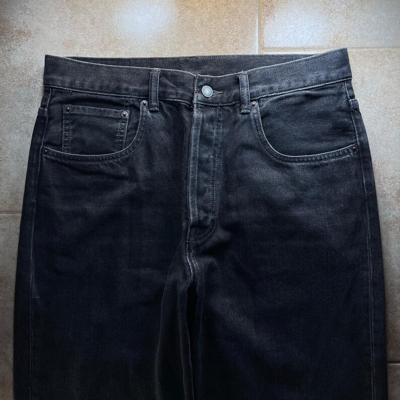 Acne Studios 2021M Regular Fit Baggy Wide-leg Jeans Vintage Black size 34 image 4