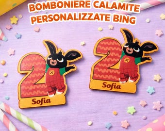 Bomboniera calamita, perosonaggi, fine festa, primo compleanno Bing