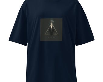 Unisex organic oversized high neck t-shirt