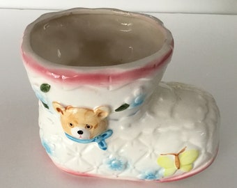 Vintage baby booty planter baby nursery container