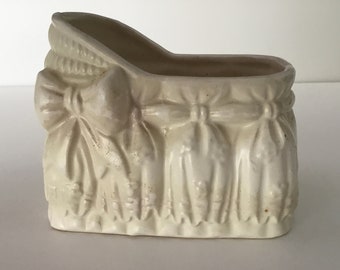 Baby bassinet planter ivory baby container Napcoware