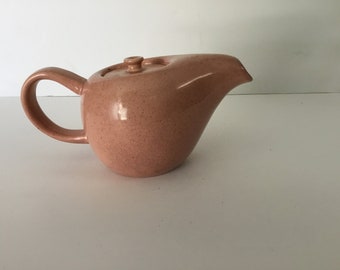 Russell Wright American Modern pink teapot with lid