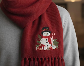 Weihnachten Schneemann Stickdatei | Festliches Kinder Muster | Urlaub Dekoration Muster | Motiv Winter | Maschinendatei