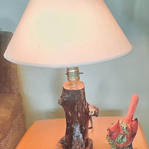 Table lamps from tree branch