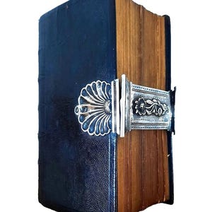 1853 SILVER CLASPED Dutch BIBLE (4 volumes in-one Old & New Testaments) Antique Luxury Christian Gifts Christian Art Collectible Prayer Book