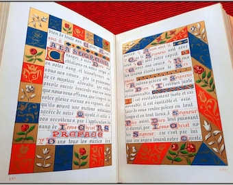 1860 Antique Christian Art "Book of Hours" - 200 CHROMOLITHOGRAPHS Bible Collectible Christian Gifts Wedding Gift for Her Book Lover Gift
