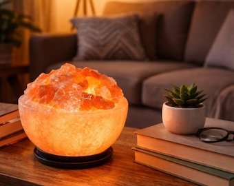Raw Himalayan Pink Salt Lamp - Handcrafted Pakistani Crystal Lamp Decor