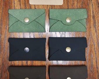 Custom Pocket Prayer & Scripture Wallet: Faux Suede with Cards