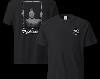 Aphex Twin Inspired Cotton T-Shirt - Embroidered Front / Printed Back