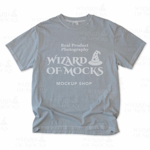 Comfort Colors 1717 Mockup Granite Shirt Flatlay, C1717 Mock Up TShirt POD, Real Photo