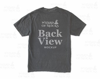 Comfort Colors C1717 Back Pepper Shirt Mockup, 1717 Flatlay T-Shirt, Real Product Photo, Simple Minimal Mock