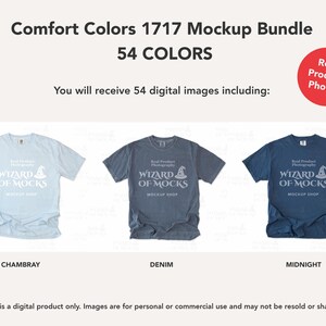 Comfort Colors 1717 Mockup Bundle Flatlay, C1717 TShirt Flat Lay Mock Up, Real Photo image 12
