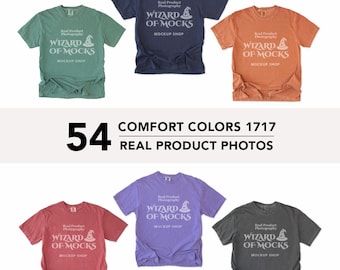 Comfort Colors 1717 Mockup Bundle Flatlay, C1717 TShirt Flat Lay Mock Up, Real Photo