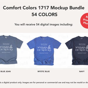 Comfort Colors 1717 Mockup Bundle Flatlay, C1717 TShirt Flat Lay Mock Up, Real Photo image 10