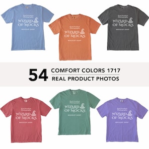 Comfort Colors 1717 Mockup Bundle Flatlay, C1717 TShirt Flat Lay Mock Up, Real Photo