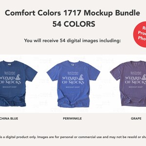 Comfort Colors 1717 Mockup Bundle Flatlay, C1717 TShirt Flat Lay Mock Up, Real Photo image 13