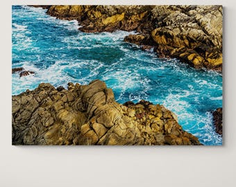 Point Lobos Coast Photo, Big Sur Ocean Shoreline Print, California Wall Art