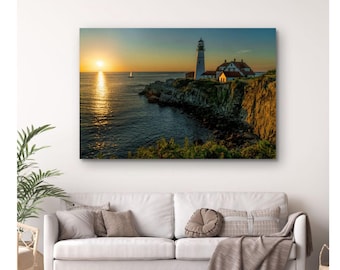 Portland Head Lighthouse Sunrise Print, Maine Fine Art Photography