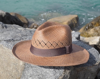 Hand made Hat | in iraca palm leaf| Cowboy Bucket unisex Hat| SIZE 7