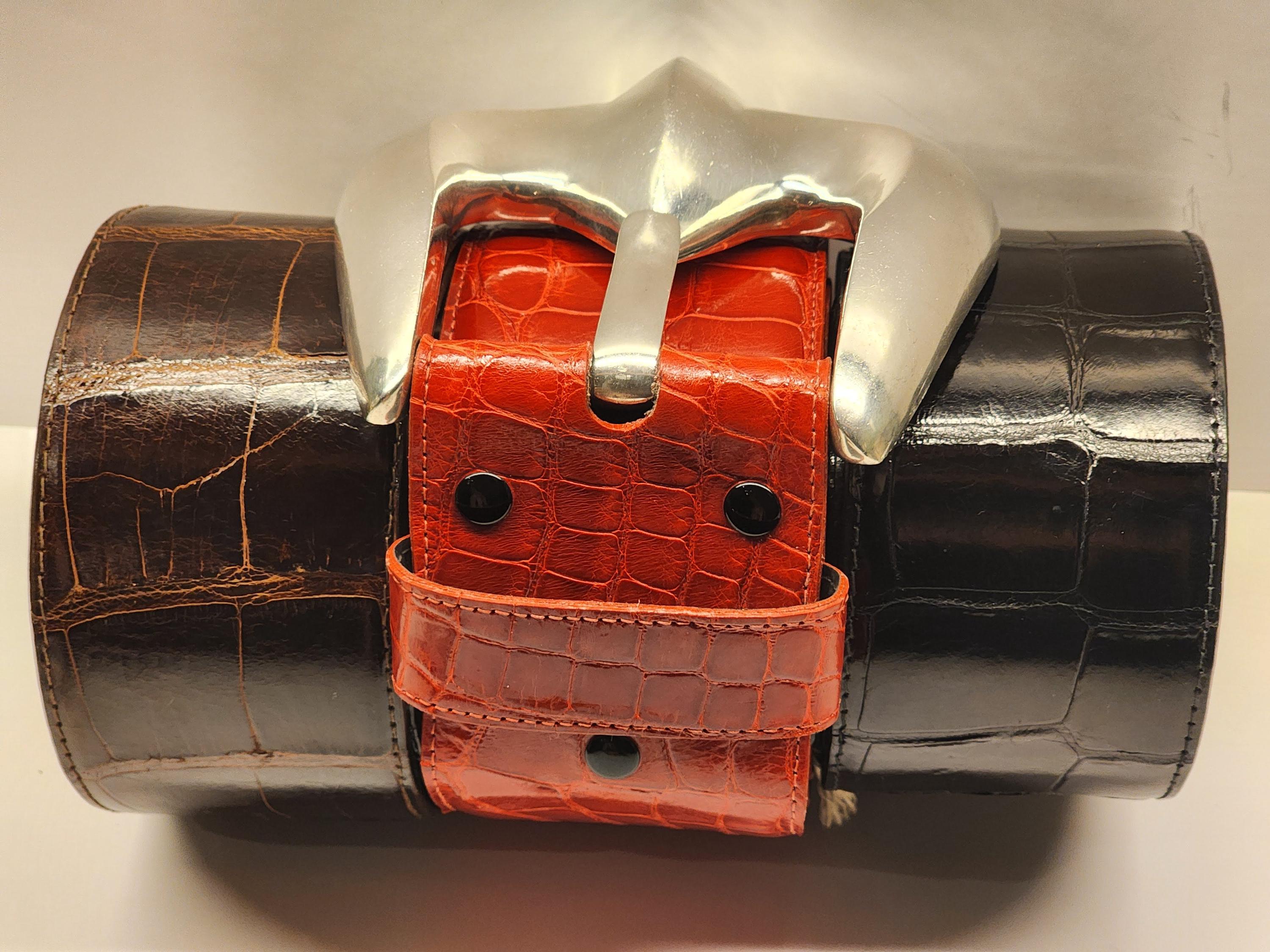 Patricia Von Musulin Alligator Belts With Sterling Silver  display picture 1