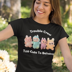 Labubu Graphic T-Shirt: Trouble Crew, Comfort Colors Cotton Tee