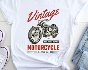 Vintage Motorcycle Garage Co. Graphic Tee | Retro Biker Shirt