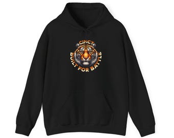 Cincy Tiger Football Hoodie, Vintage Game Day Sweatshirt, Tailgate Apparel