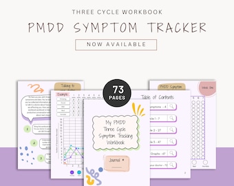 Three Cycle Symptom Workbook - for PMDD/Severe PMS Symptom Tracking