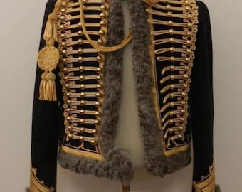 Military Napoleonic Hussar Jacket Tunic Pelisse Jimi Hendrix