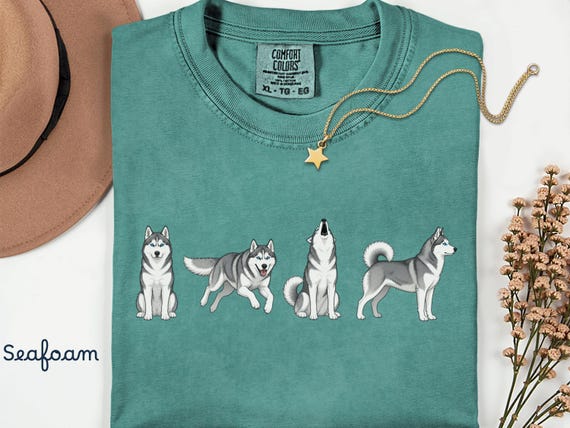 Comfort Colors Husky Shirt, Siberian Husky Graphic Tee, Cute Husky Mom Shirt, Gift for Dog Dad
