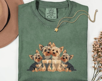 Camiseta Yorkshire Terrier / Camiseta con estampado de perro Yorkie adorable, Camiseta Comfort Colors para mamás de Yorkie, Regalo