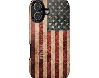 Patriotyczne etui na telefon Freedom, rustykalne, wytrzymałe etui na telefon z amerykańską flagą, patriotyczne etui na telefon iPhone 17 16 15 14, Samsung S26 S25 S24