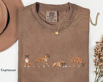 Boxer Comfort Color Shirt T-Shirt | Box Dog Graphic Tee, Boxer Mom Shirt, Boxer Dad Gift