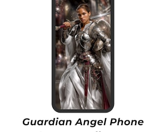 Female Guardian Angel Phone Wallpaper | Faith-Inspired Digital Download | Christian Background | Instant Download | Phone Lock Screen