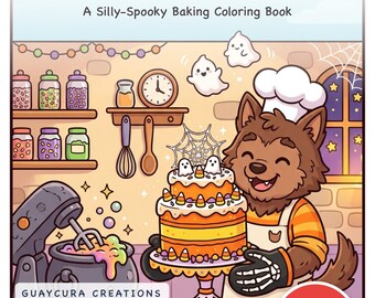 Spooky Sweets Laboratory Coloring Book — Silly Monster Baking Fun Printable PDF for Kids Ages 6-10, 44 Pages, Instant Download