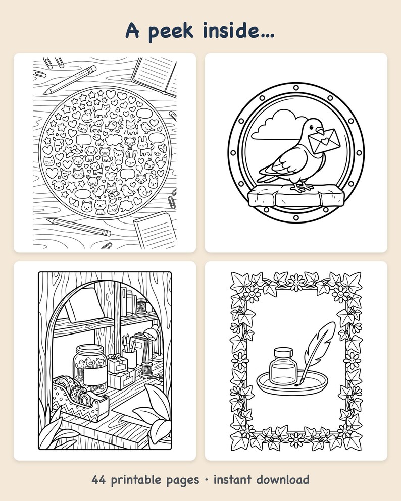 Brieffreundschaftsclub: Malen, Schreiben & Versenden – Malbuch mit Bastelideen für Brieffreunde (PDF zum Ausdrucken) für Kinder von 8–14 Jahren, 44 Seiten, Sofort-Download Bild 2