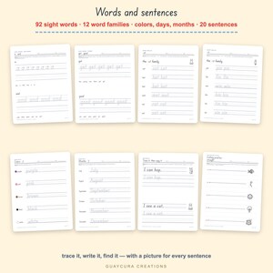 Handwriting Practice Worksheets | Preschool Tracing Pack PDF, 194 Pages: Letters, Numbers, Shapes, Sight Words, Letter + A4 + Ink Saver image 6