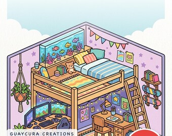 ドリームルームデザイナー印刷可能ぬりえブック、ティーンの女の子向け寝室デザインアクティビティPDF、かわいい美的ルームプランナーキッズギフト8-12