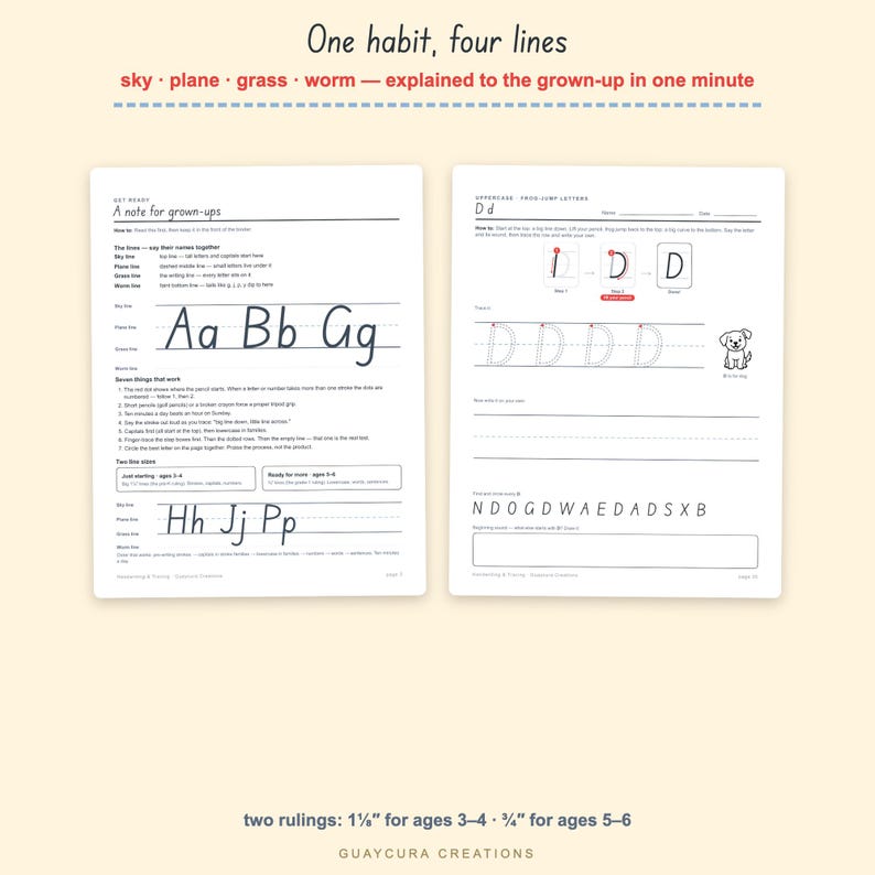Handwriting Practice Worksheets | Preschool Tracing Pack PDF, 194 Pages: Letters, Numbers, Shapes, Sight Words, Letter + A4 + Ink Saver image 2