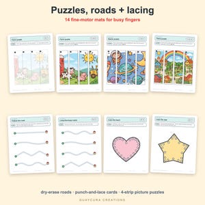 Toddler Busy Book Printable | Montessori Activity Binder PDF, 220 Pages, 108 Activities, English + Spanish, Letter + A4 image 7